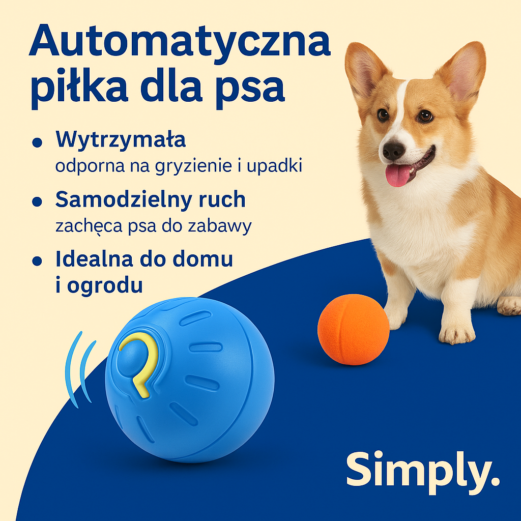 SimplyBall™ – Ruchoma Piłka dla Zwierząt