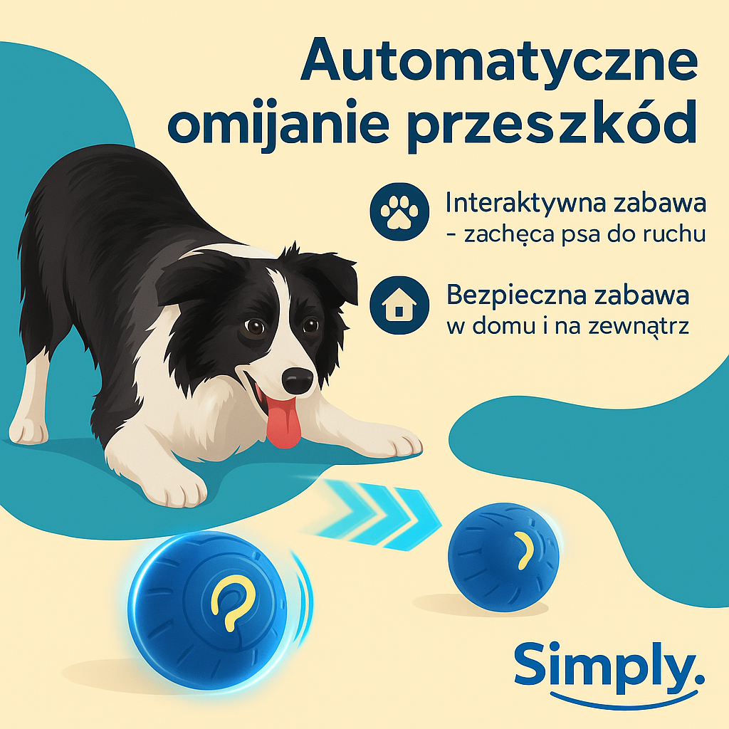 SimplyBall™ – Ruchoma Piłka dla Zwierząt