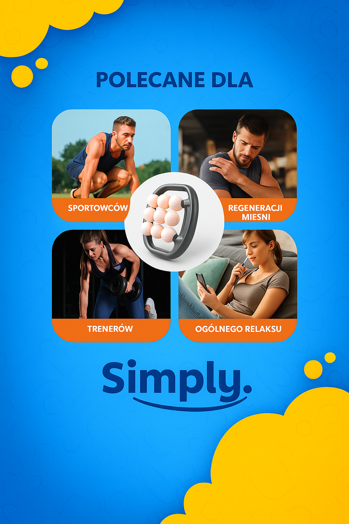 SimplyRelief™ – Pistolet do Masażu Mięśni z 16 Głowicami - podgląd