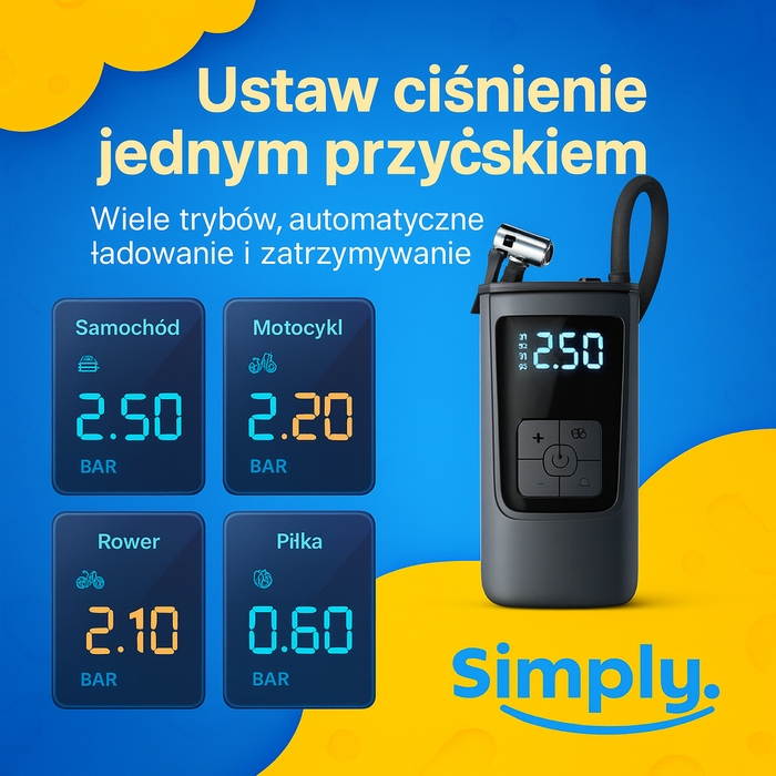SimplyPump™ – Inteligentna pompka i powerbank w jednym - podgląd