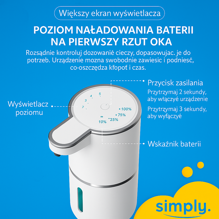 SimplyDispenser™ – Bezdotykowy dozownik do mydła - podgląd