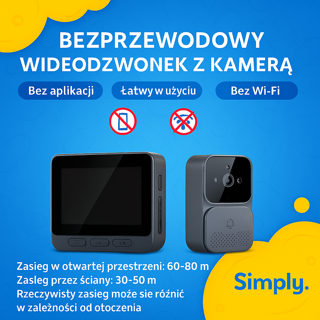 SimplyBell™ – Inteligentny dzwonek do drzwi z ekranem
