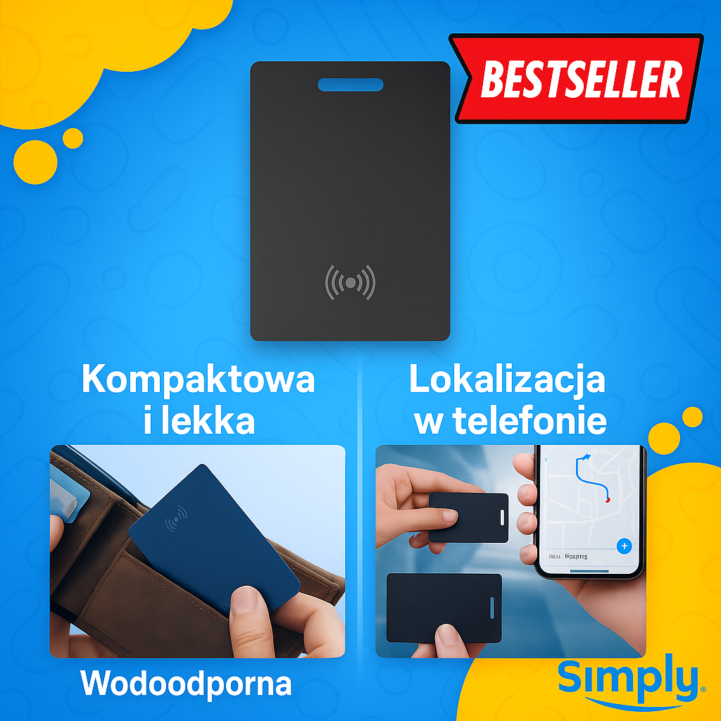 SimplyCard™ - karta z lokalizatorem IOS i Android