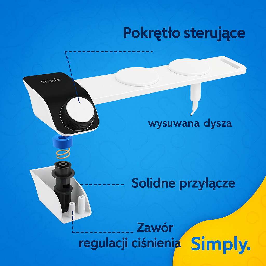 SimplyBidet™- bidet zakładany na toaletę