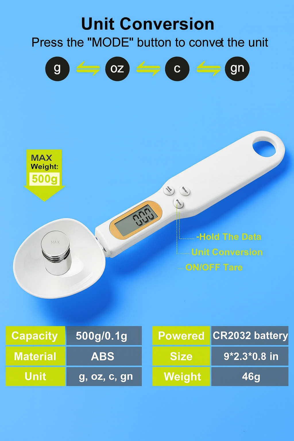 SimplySpoonScale™ – Łyżka z wagą kuchenną