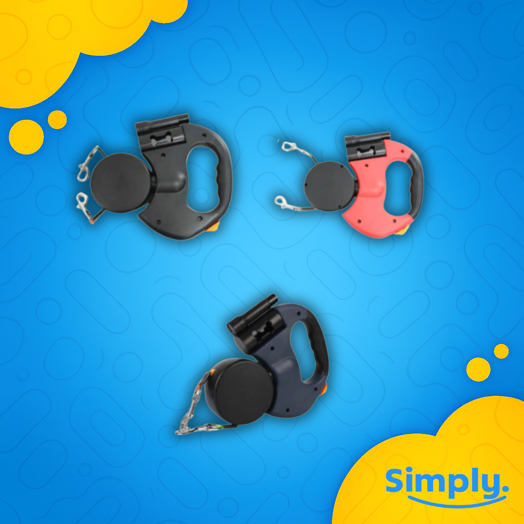 SimplyLeash™  – obrotowa smycz z woreczkami i światłem