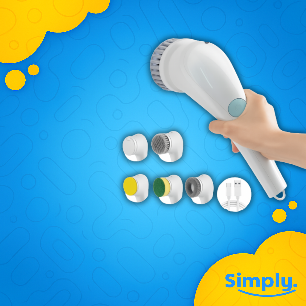SimplyScrub™ – Smart Szczotka do Czyszczenia z 5 Końcówkami