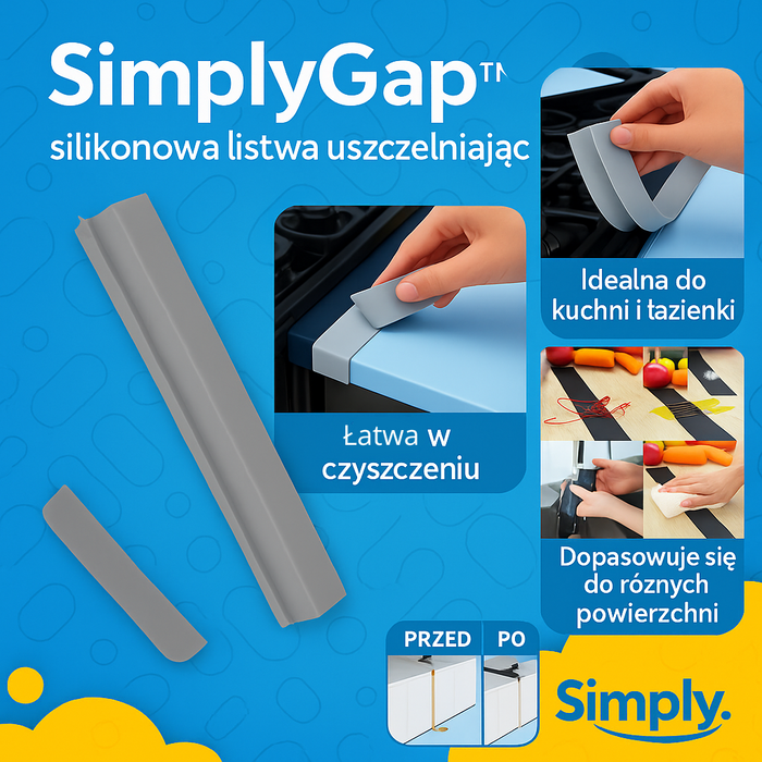 SimplyGap™ – silikonowa listwa uszczelniająca - podgląd